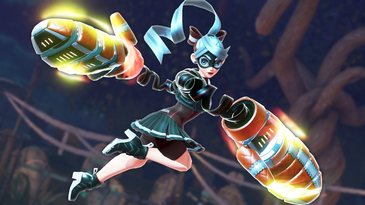 ARMS: Ribbon Girl alternate costume, Sparky weapon showcase video, ARMS ...