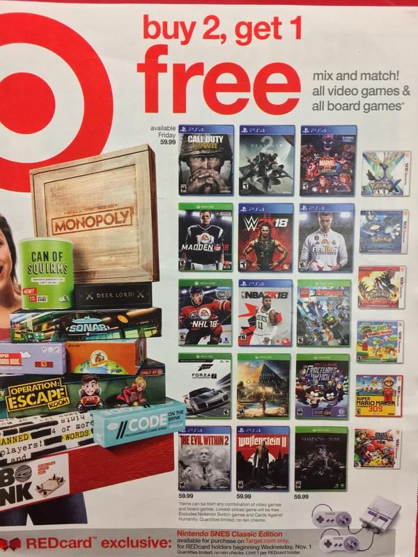 Target b2g1 video clearance games