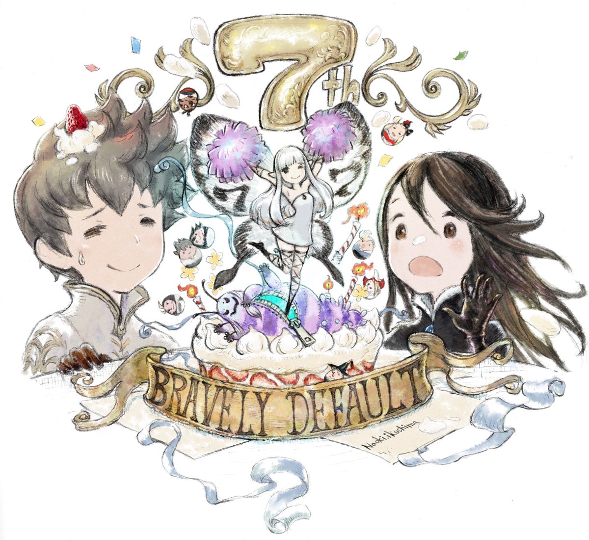 Noisy Pixel on X: Bravely Default Shares 11th Anniversary Artwork