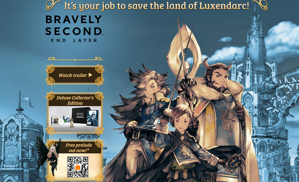 European Bravely Second website open