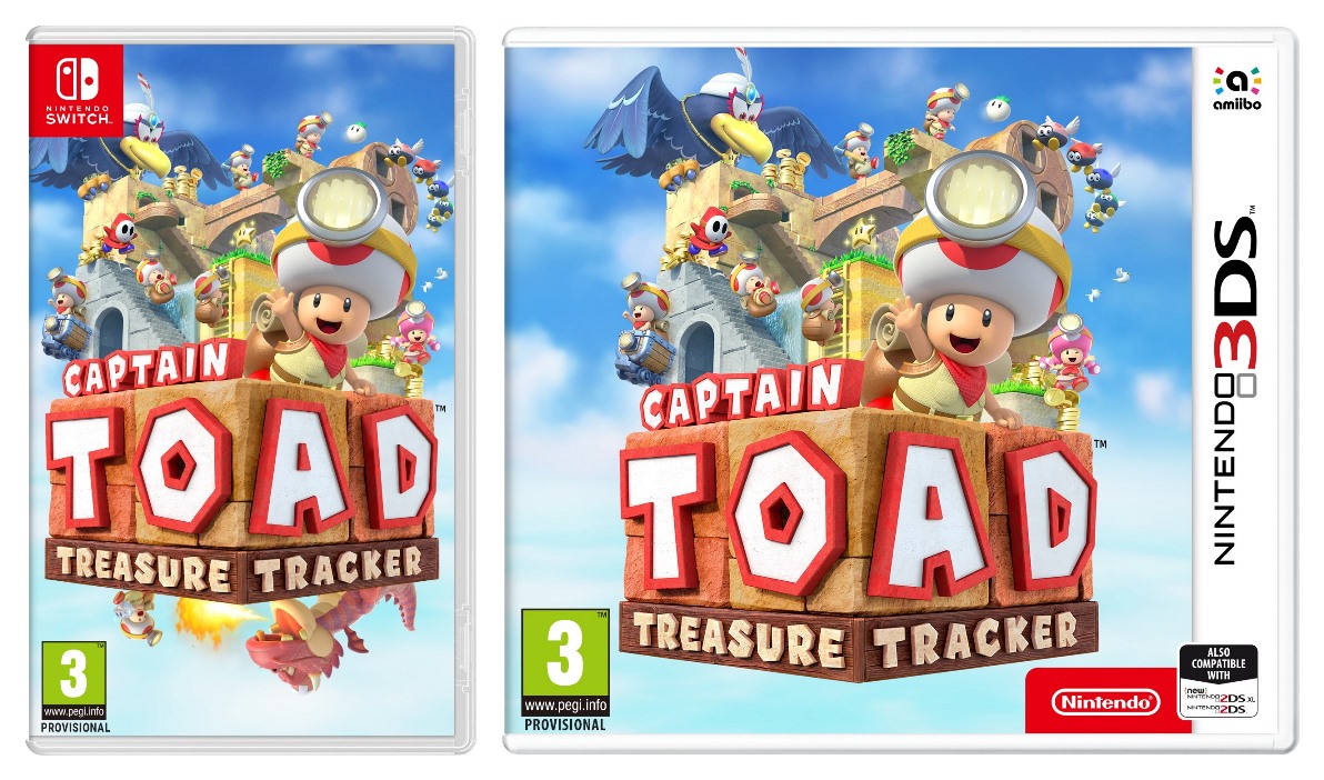 Japanese Captain Toad: Treasure Tracker Switch / 3DS boxarts