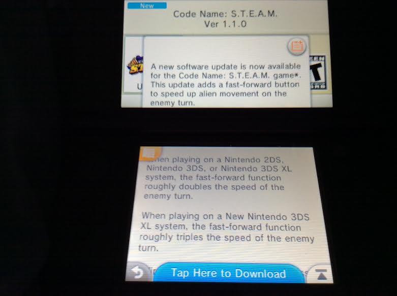 code name steam nintendo 3ds