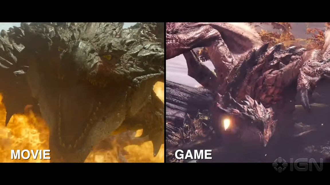 Monster Hunter: Exclusive Game to Movie Creature Comparison - Rathalos,  Diablos 