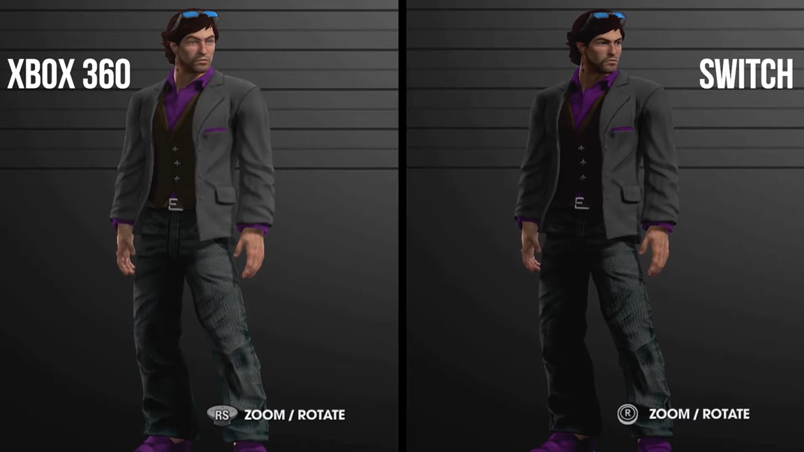 Video Saints Row The Third Switch vs. Xbox 360 comparison