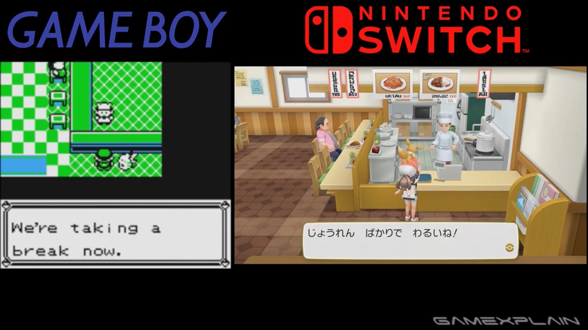 Video: Pokemon: Let's Go, Pikachu / Eevee vs. Pokemon Yellow - Celadon City  graphics comparison