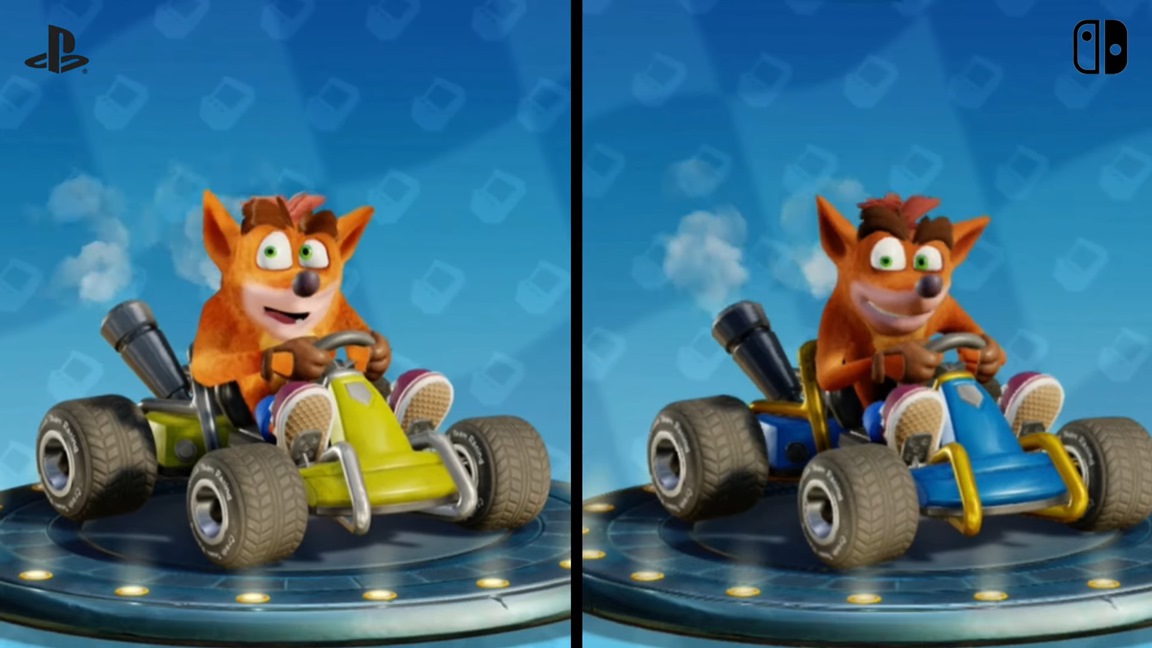 Video: Crash Team Racing Nitro-Fueled Switch vs. PS4 graphics load time comparison