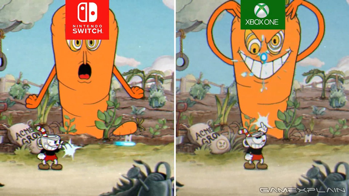 Video Cuphead Switch Vs Xbox One Comparison Nintendo Everything