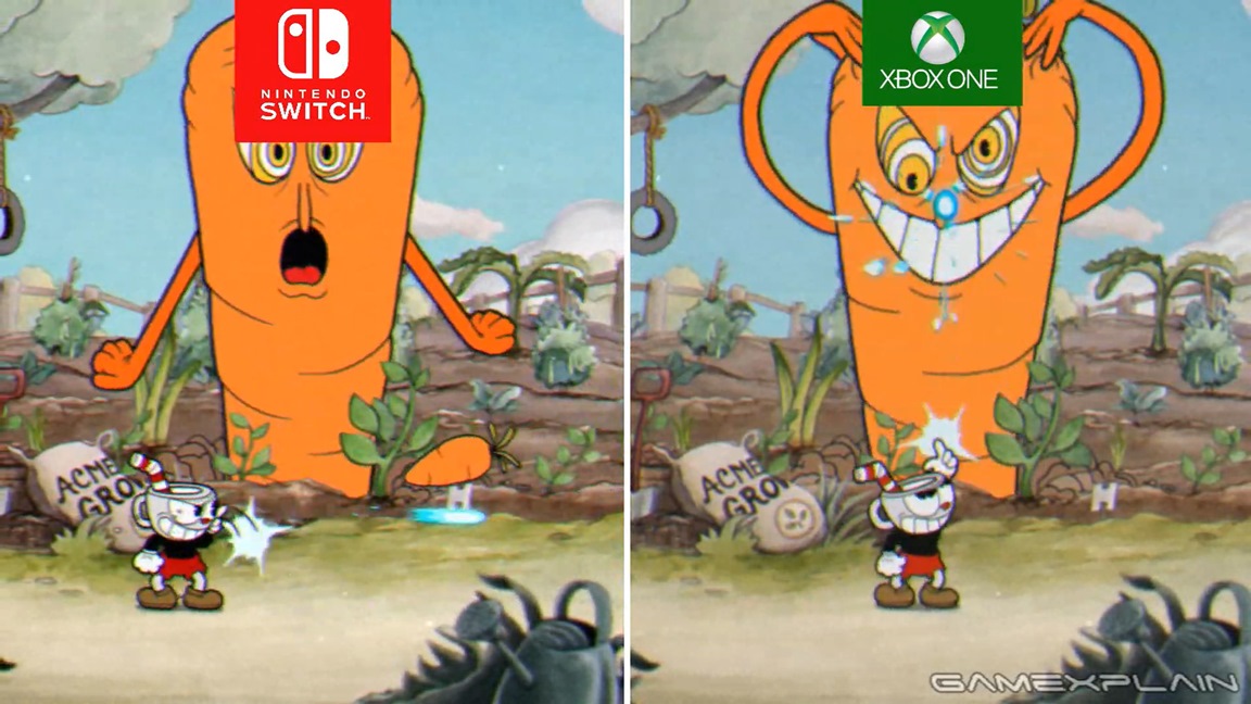 Video: Cuphead Switch vs. Xbox One comparison