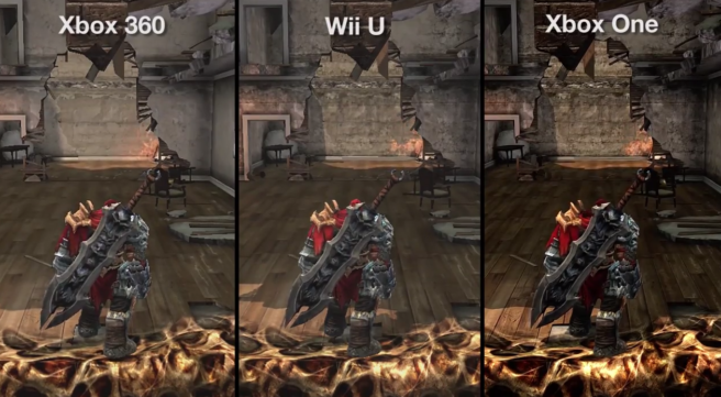 Darksiders Warmasted Edition Wii U vs. Xbox 360 and Xbox One comparison