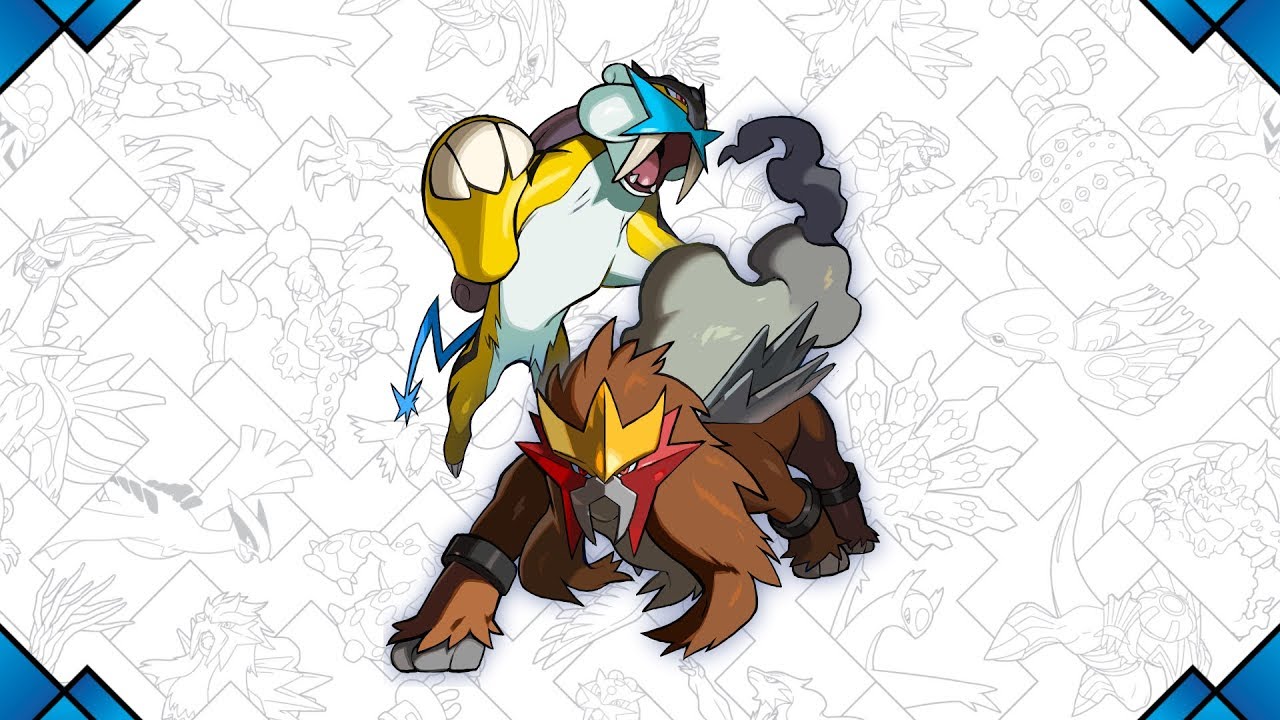 Raikou & Entei • OT: 2018 Legends • ID No. 042218 • Level 100 • Pokémon  Ultra Sun & Ultra Moon