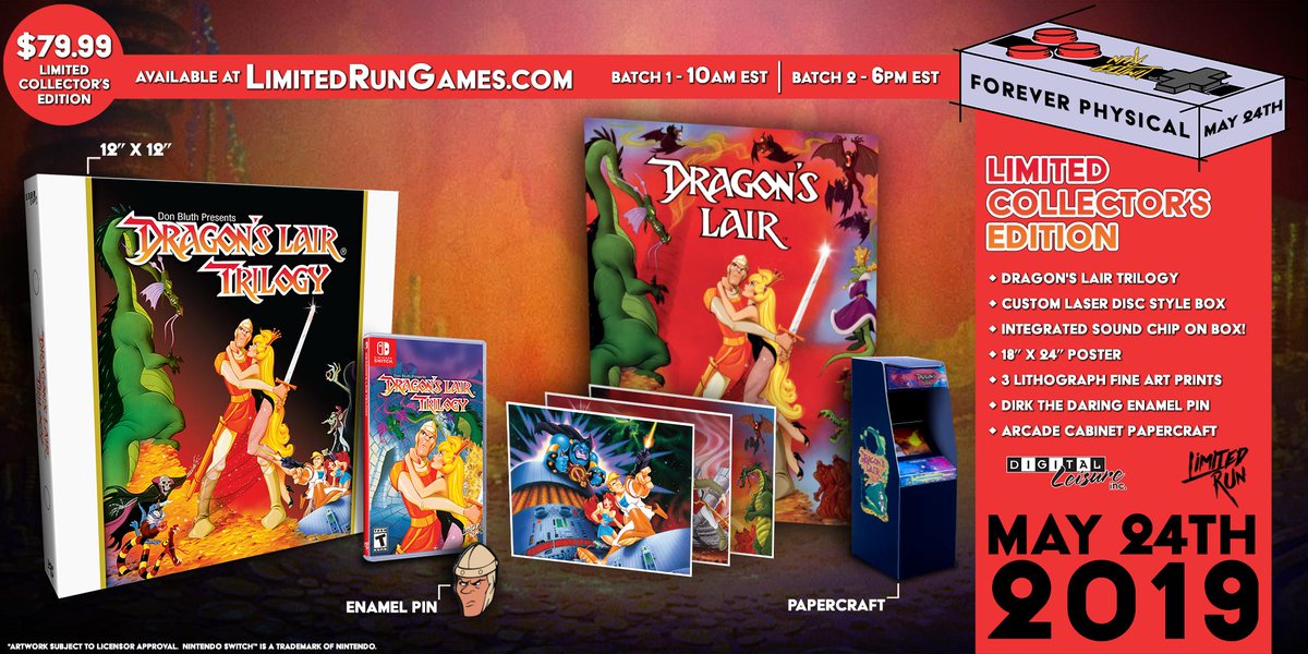 Dragon S Lair Confirmed For Physical Release On Switch Nintendo Everything