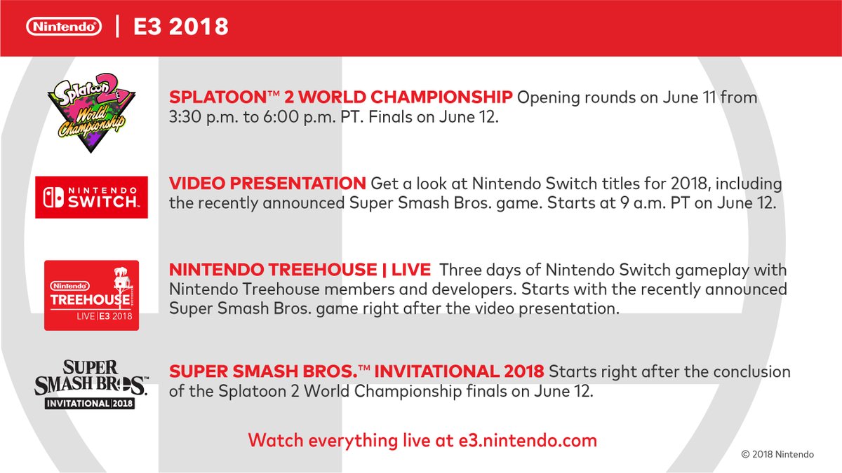 Nintendo Treehouse Schedule 2022 Nintendo Announces E3 2018 Video Presentation For June 12, Treehouse Live  To Return - Nintendo Everything