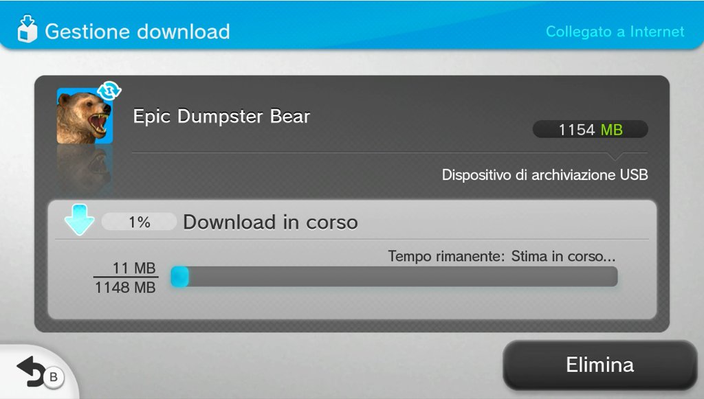 Epic Dumpster Bear, Aplicações de download da Wii U