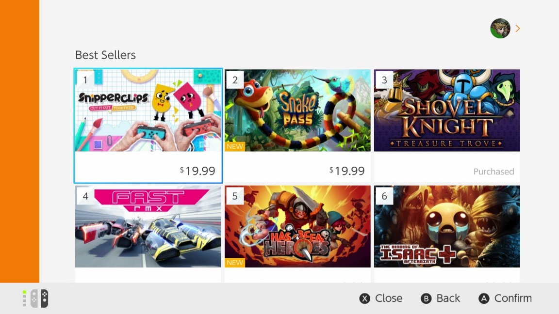 best selling eshop games