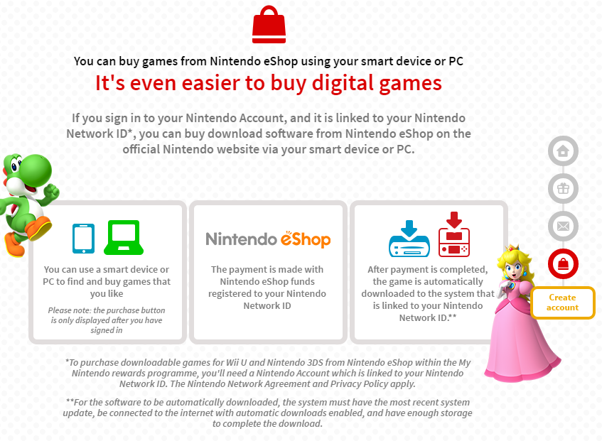 You can now purchase eShop games through Nintendo of Europe's website