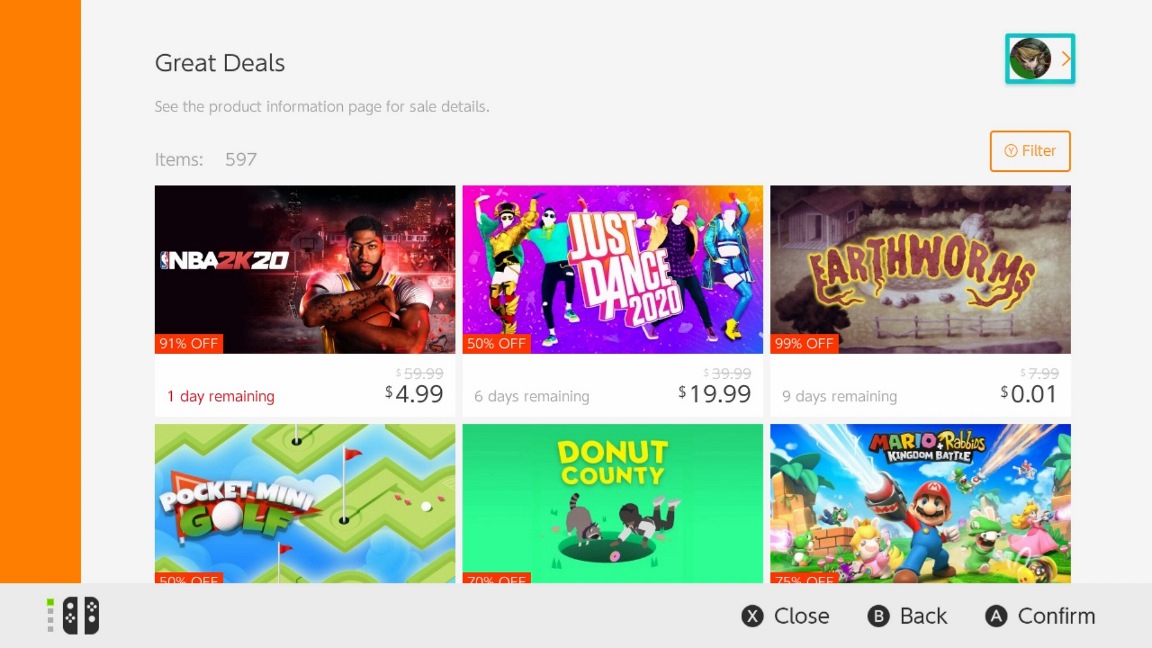 games on switch eshop