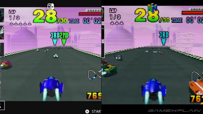 f-zero x comparison n64 switch online