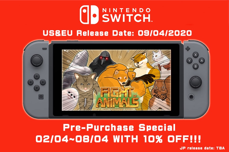 Fight of Animals launches for Switch on April 9