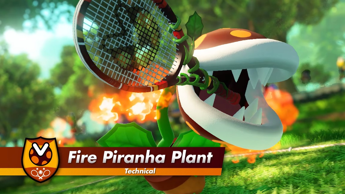 Mario Tennis Aces Reveals Fire Piranha Plant Nintendo Everything