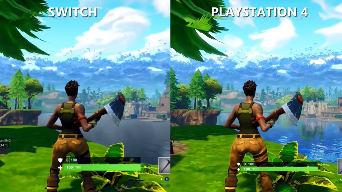 Fortnite Ps4 Vs Switch Video Fortnite Switch Vs Ps4 Video Comparison Nintendo Everything