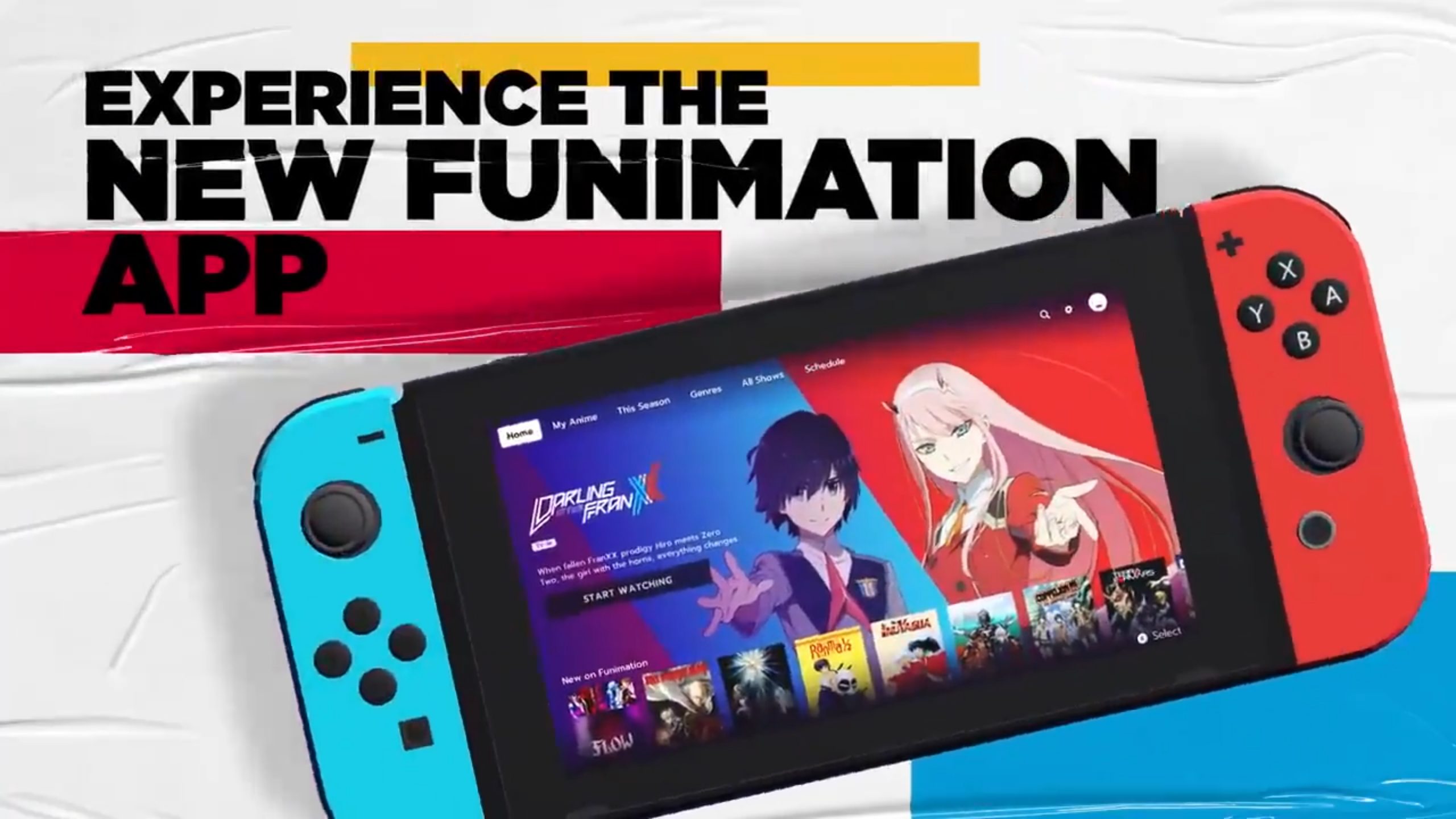 Funimation app confirmed for Switch, out tomorrow