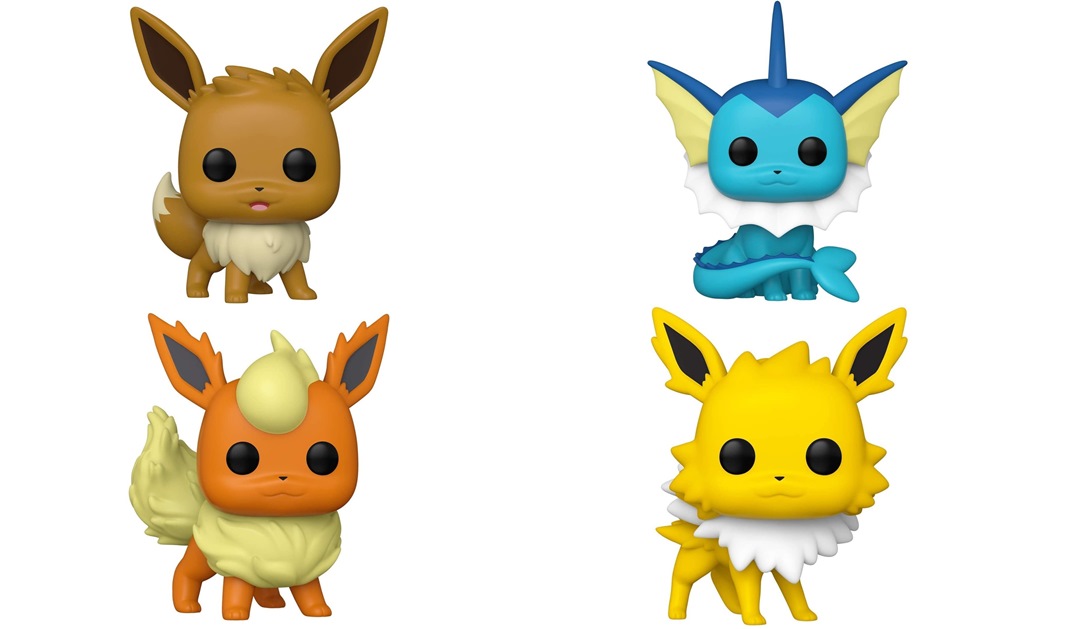 Pokemon Select Eevee, Flareon, Jolteon & Vaporeon Evolution Figure