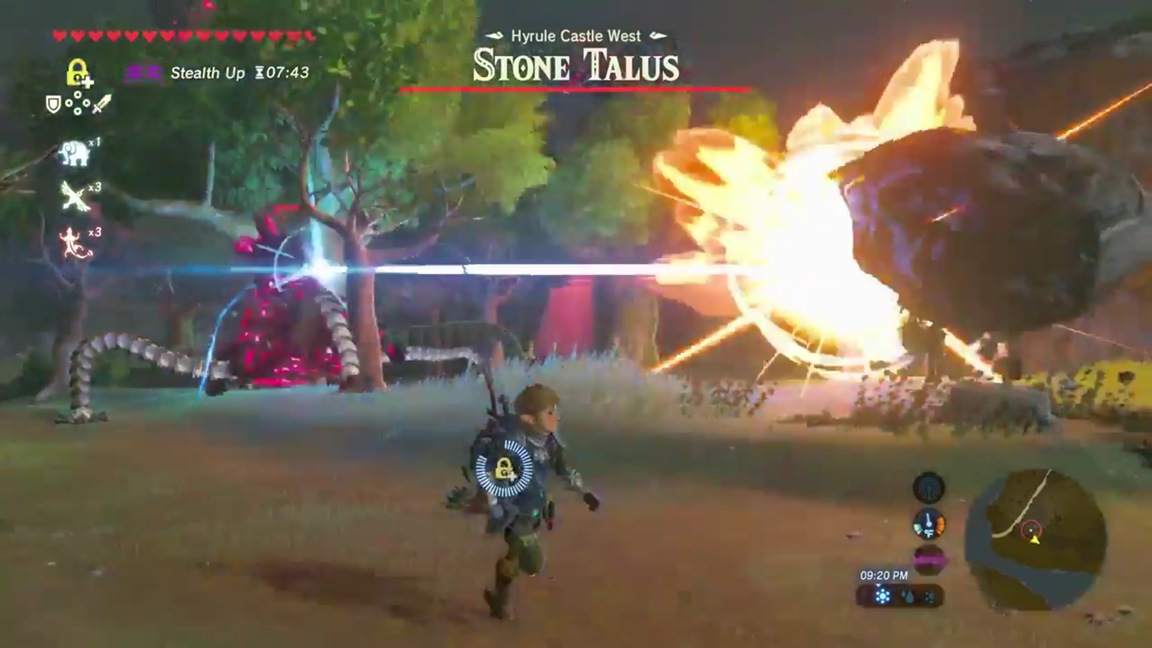 Video A Guardian And Stone Talus Get Into A Fight In Zelda Breath Of The Wild