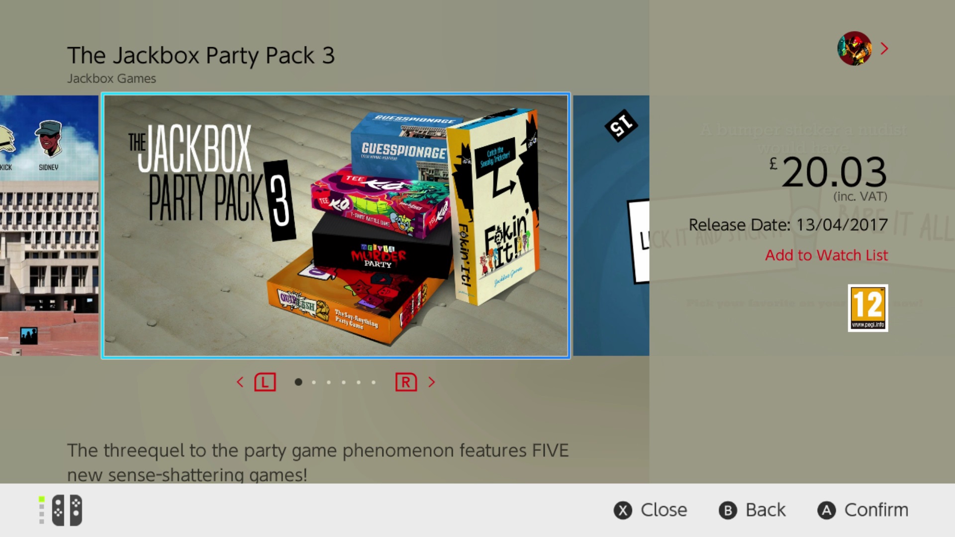 is jackbox on switch