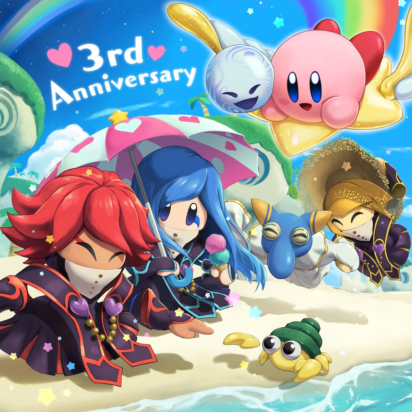 Kirby Star Allies - third anniversary art