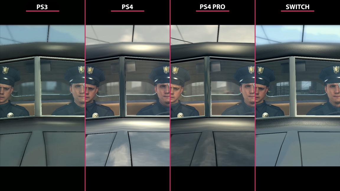 Video: L.A. Noire Switch vs. PS3 vs. PS4 vs. PS4 Pro graphics