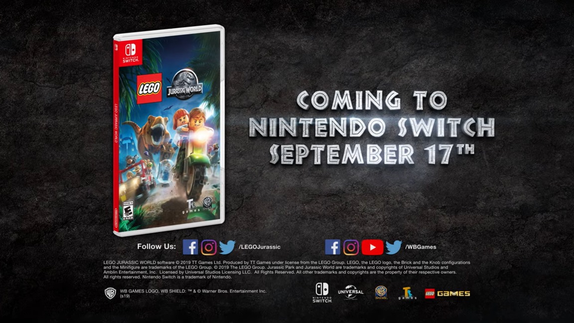 LEGO Jurassic World announced for Switch