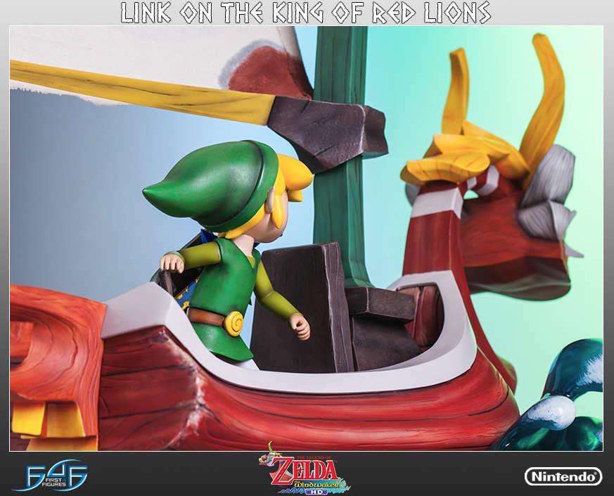 link and king of red lions figurine