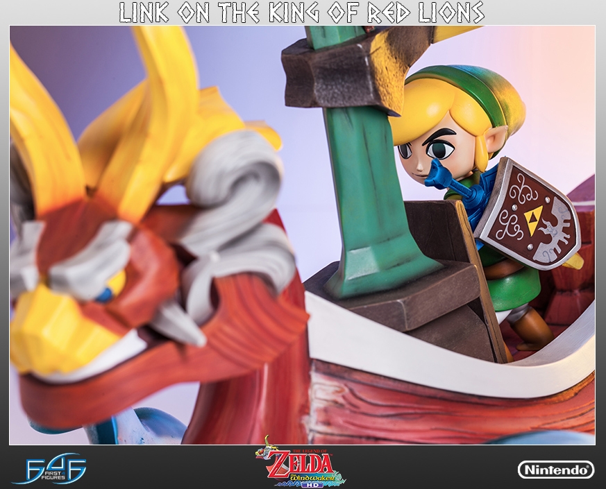 link and king of red lions figurine