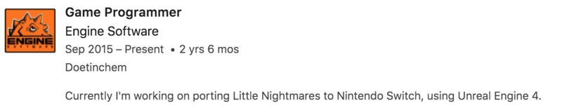 Software Engine Nightmares by development ported Little in seemingly Switch, for