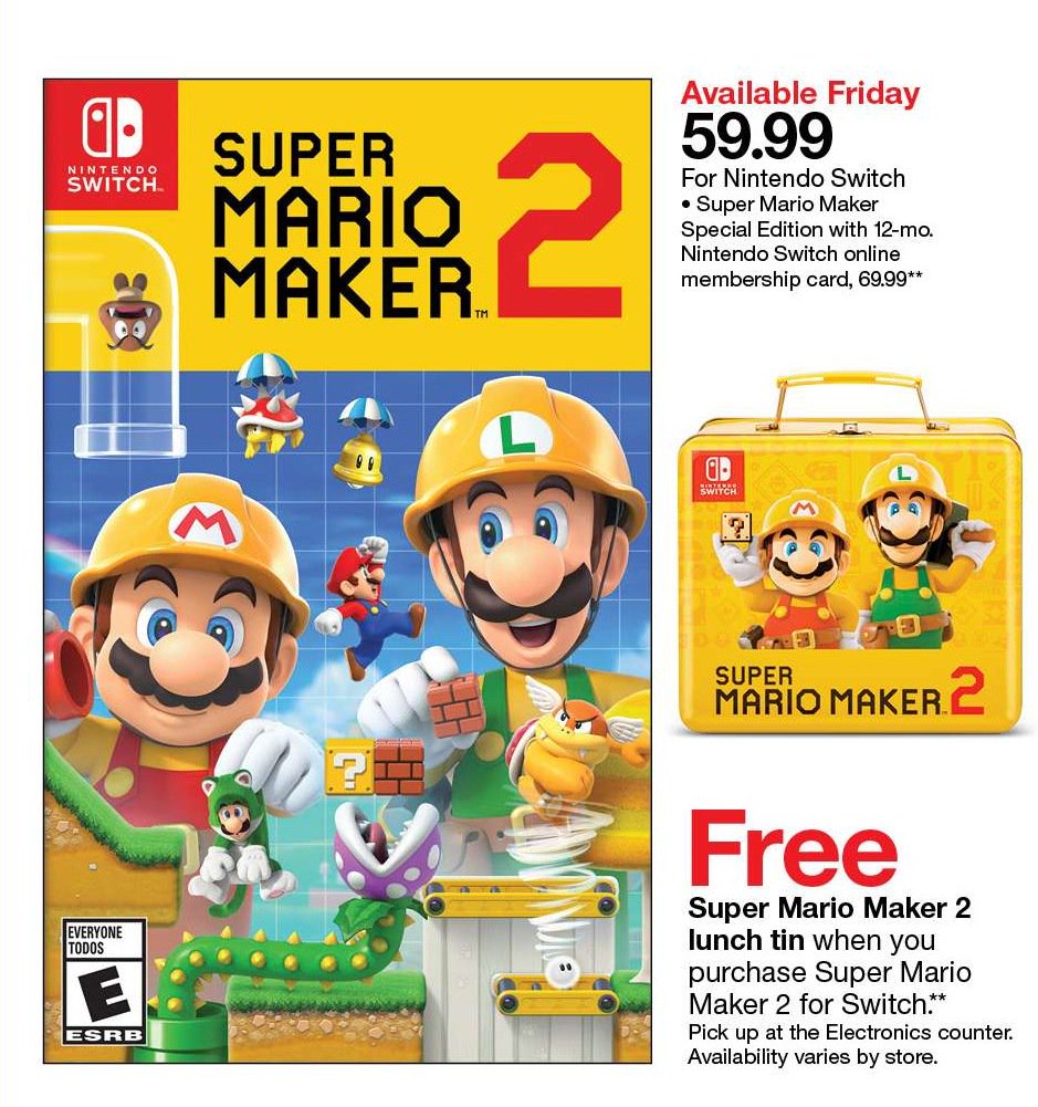 mario maker 2 pre order bonus