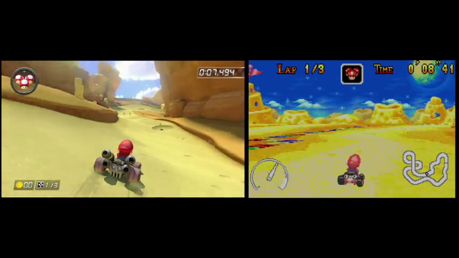 Mario Kart 8 Vs Mario Kart 8 Deluxe: VIDEO COMPARISON