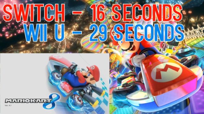 Mario Kart 8 Deluxe loading times video comparison