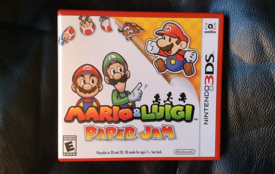 Mario & Luigi: Paper Jam features a red case in North America