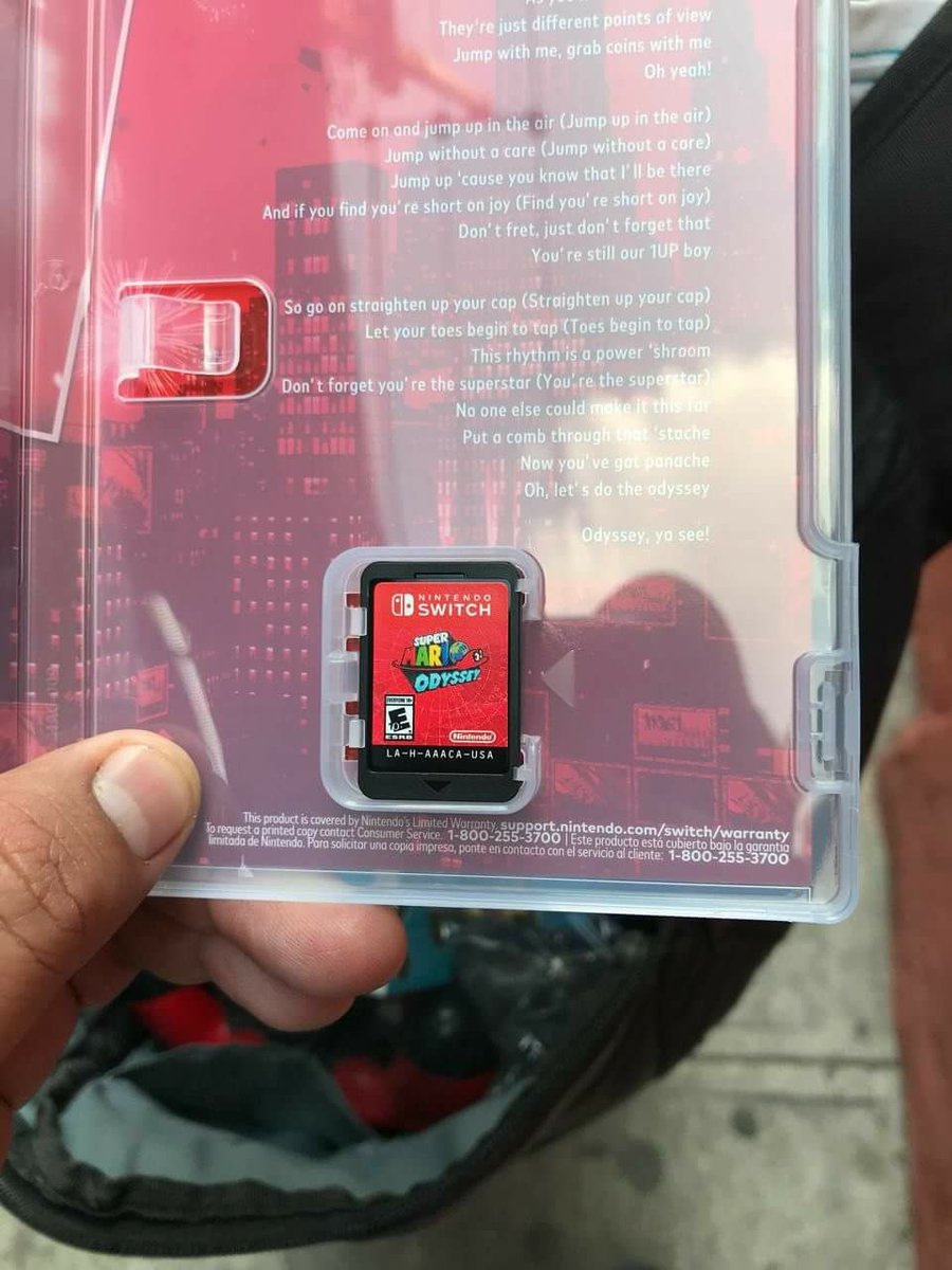 Super Mario Odyssey S Case Has The Lyrics To Jump Up Super Star Printed Inside Nintendo Everything