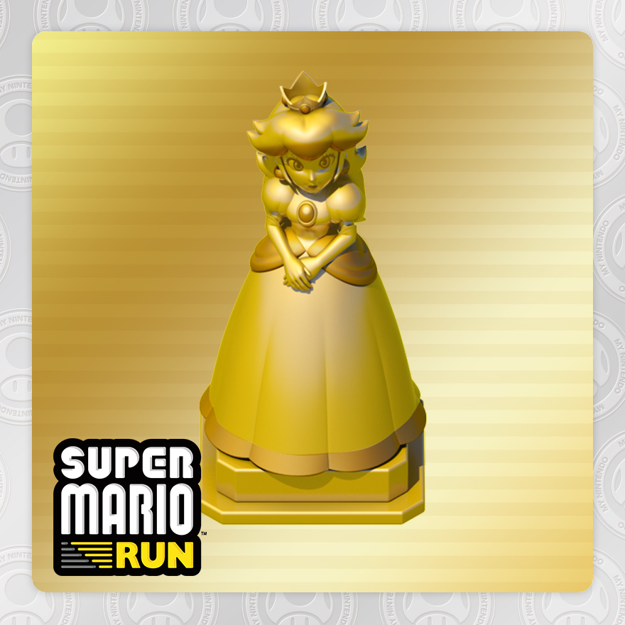 Super Mario Run Gold Peach Statue Reward Available On My Nintendo 