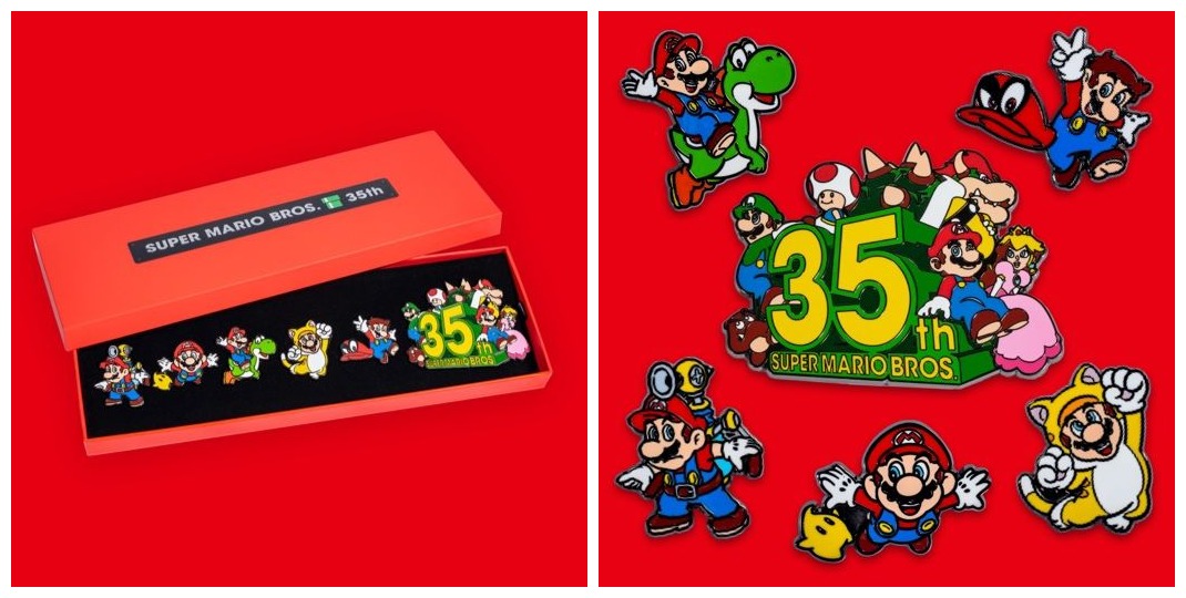 super mario bros 35th anniversary pins