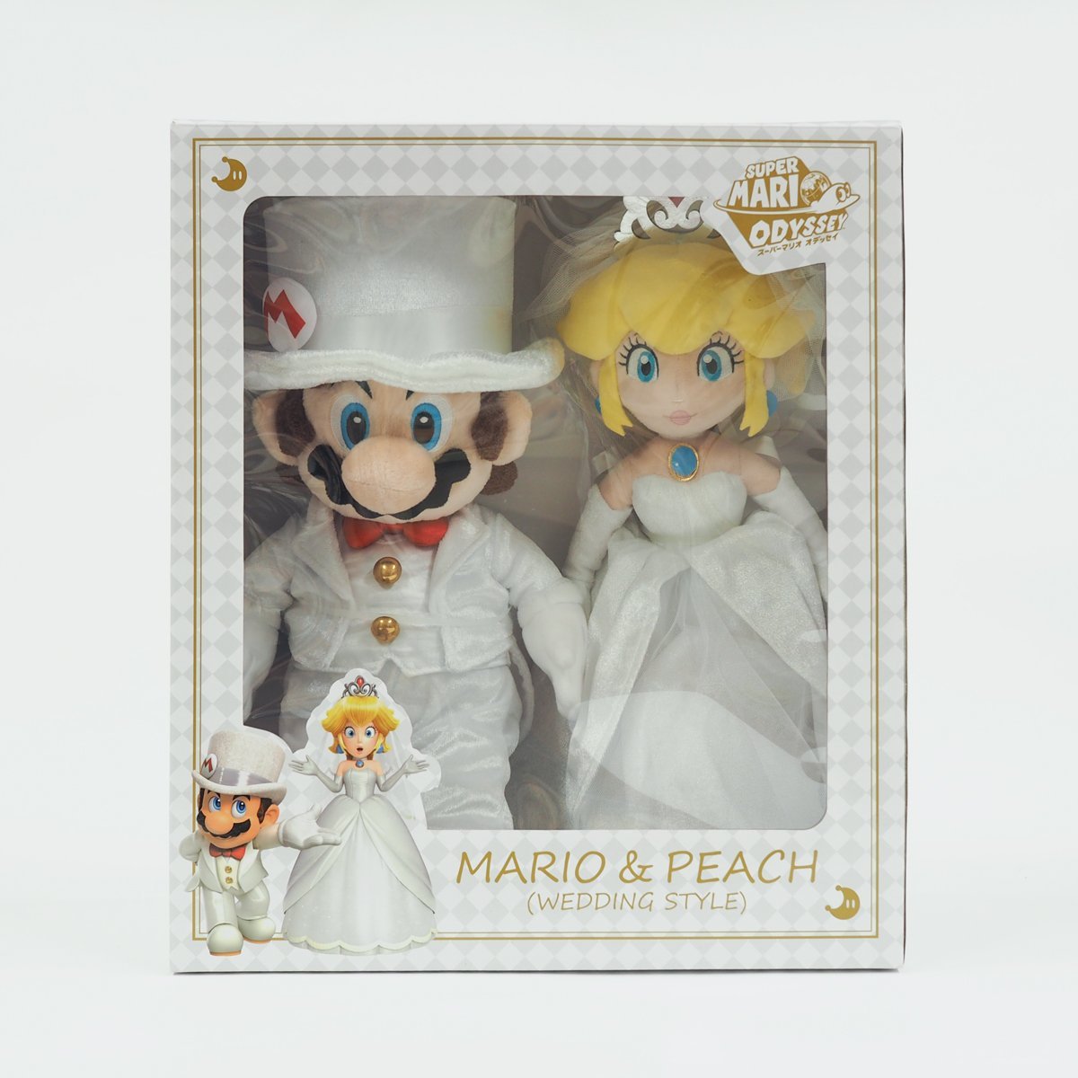 2X Super Mario Wedding dress Peach Princess and Formal Dress Mario 11" Plush Toy 