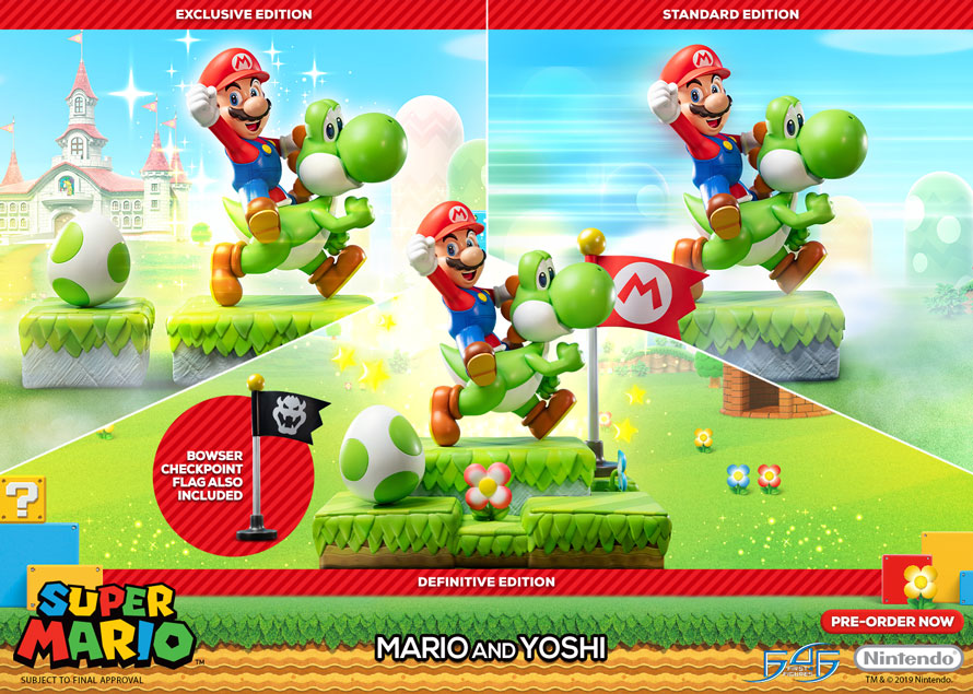 Mario and yoshi clearance statue