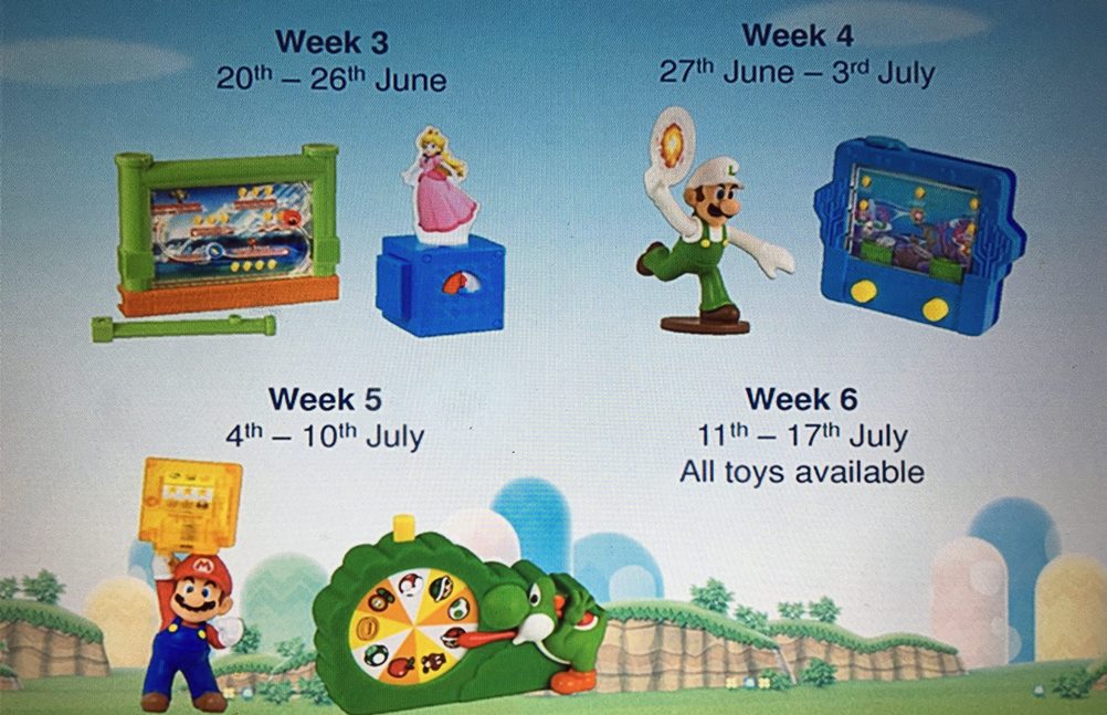 super mario mcdonalds toys 2018