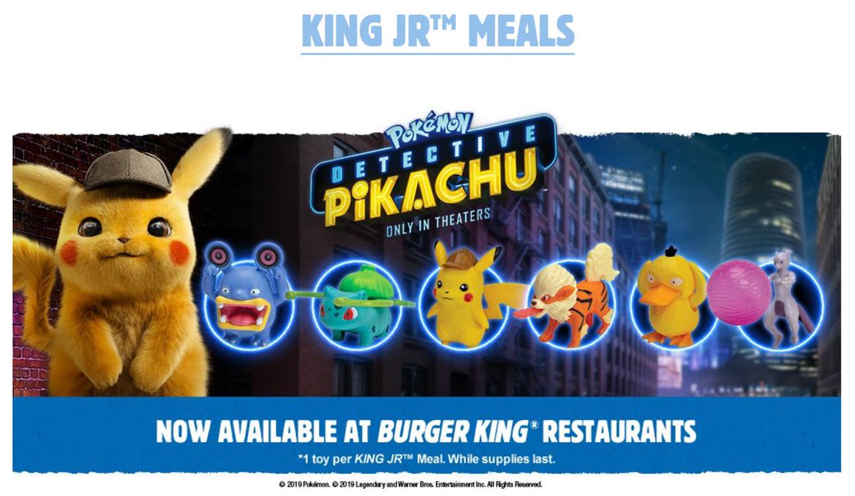 detective pikachu toys at burger king