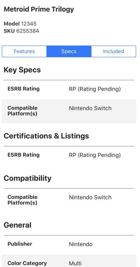 metroid prime trilogy eshop