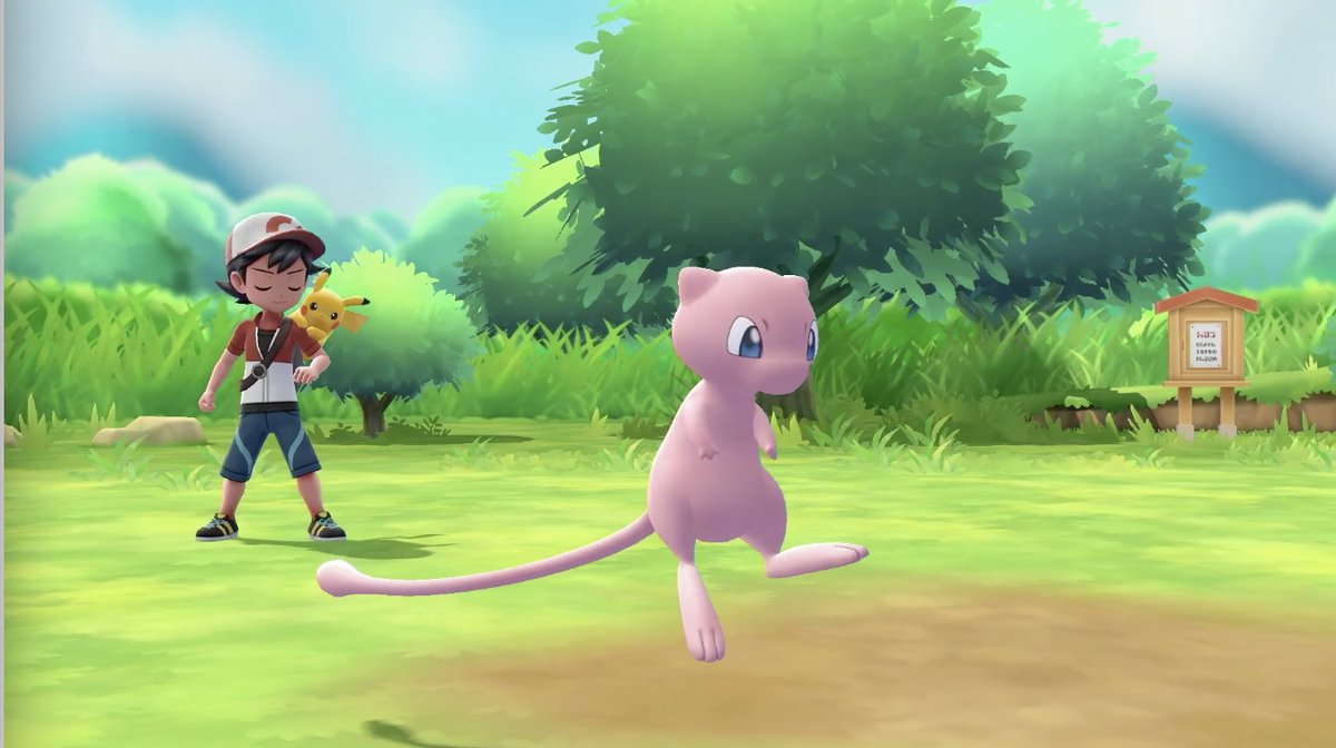 Pokémon Let's Go, Pikachu! / Eevee! – Pokenchi exibe Mew usando