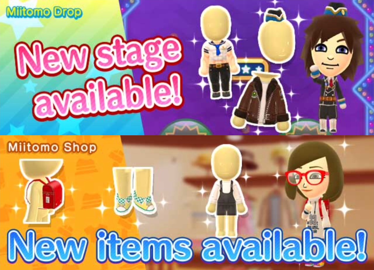 Miitomo New Miitomo Drop Stage And Items 3 22 18 Nintendo Everything