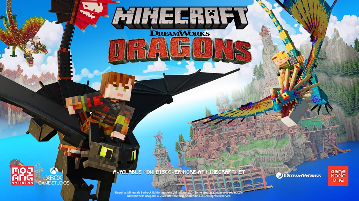 Minecraft receives DreamWorks How to Train Your Dragon DLC