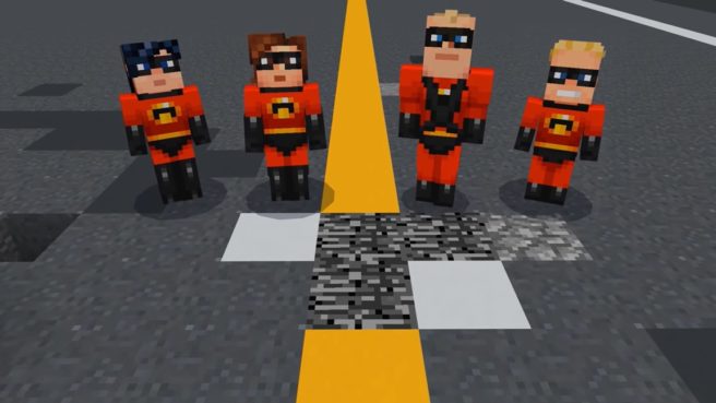 incredibles 2 minecraft poster